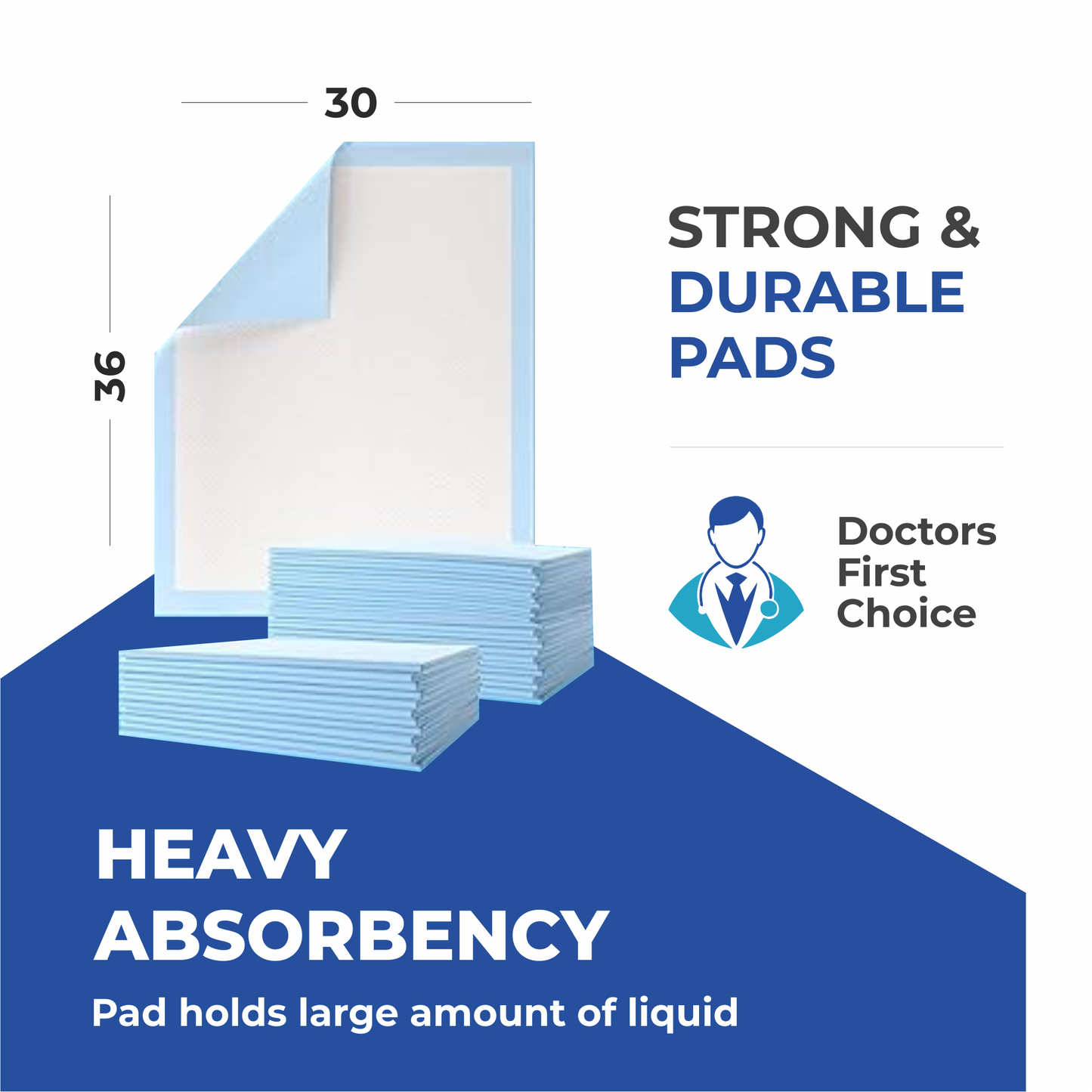 Dry pads (Wholesale)  Ultra Heavy Absorbency (30 x 36 XLG) (4) Packs Per Case