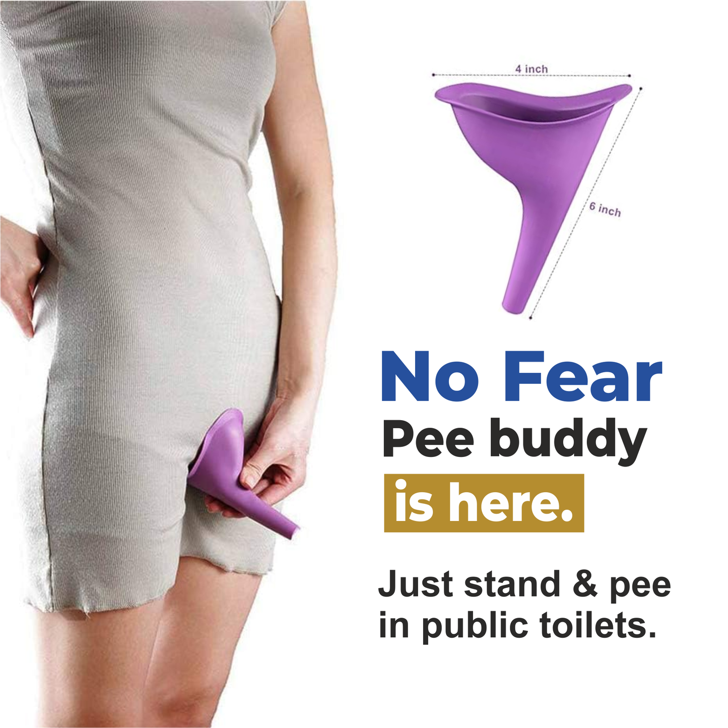 EZ-P Female Urinal Device & Drawstring bag