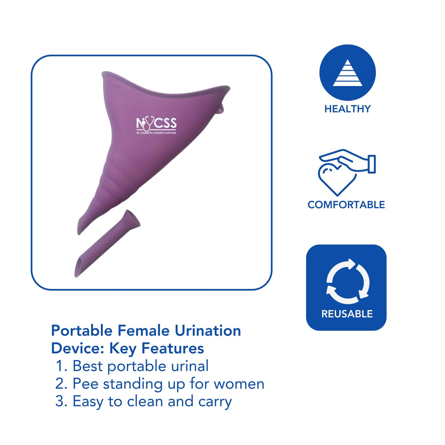 EZ-P Female Urinal Device & Drawstring bag