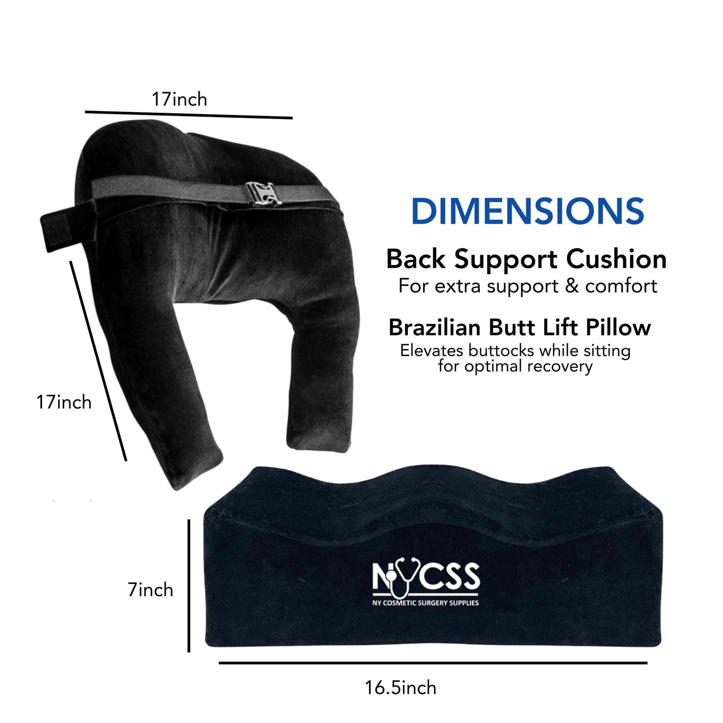 Back Support Cushion - Back Pillow for Post Surgery Recovery,  Comfortable and Firm Back Support Cushions Set