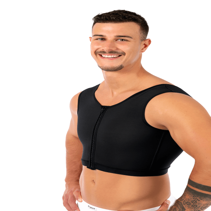 Romeo For Men compression vest, men liposuction vest, post op gynocomastia, compression vest male, men compression vest  - The New You Recovery Kit
