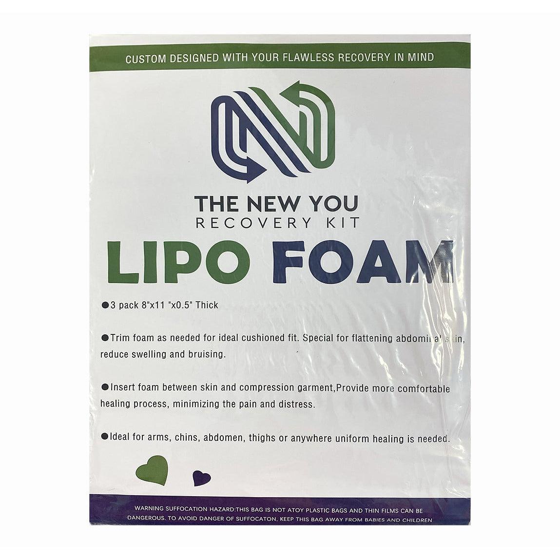 3-Pack Lipo Foam Sheets (8 x 10.5) Patient Pack - The New You Recovery Kit