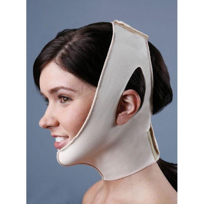 High Compression Two Strap Neck & Facial Support with Ear Openings - The New You Recovery Kit